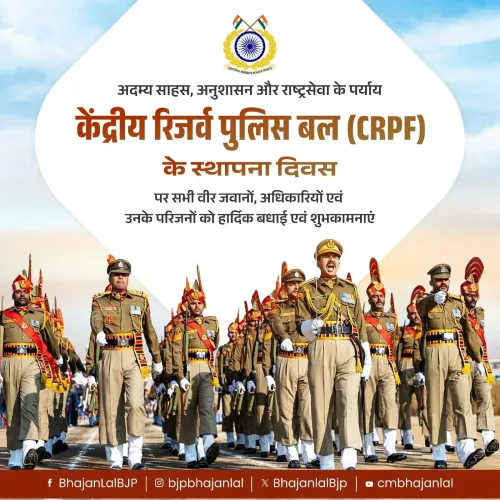 CM Bhajan Lal Greets CRPF on Raising Day