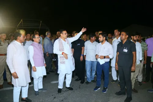 CM Bhajan Lal Inspects Seva Sankalp Sabha Venue in Gram Dadiya