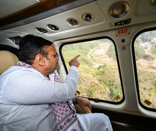 CM Bhajan Lal Reviews Dewas III-IV Dam Project via Aerial Survey