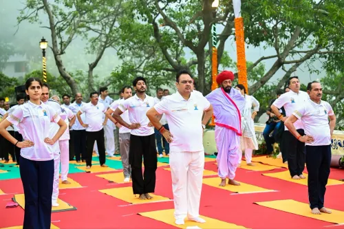 CM Bhajan Lal Sharma Leads Yoga Day Session at Abu Road