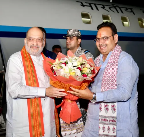 CM Bhajan Lal Sharma Welcomes Amit Shah at Bikaner's Nal Airport