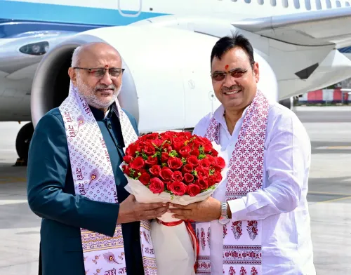 CM Bhajan Lal Sharma Welcomes VP Radhakrishnan to Rajasthan
