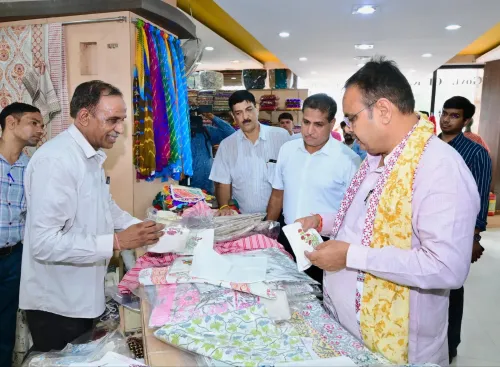 CM Bhajan Lal shops khadi at Jaipur's Handloom House on National Handloom Day