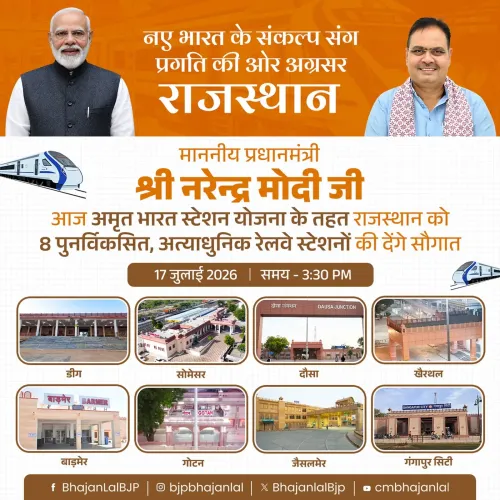 CM Bhajan Lal to Join PM Modi's Virtual Launch of 8 Rajasthan Stations