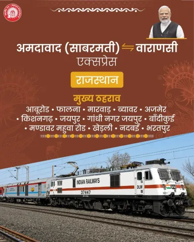 CM Bhajan Lal Welcomes Sabarmati–Varanasi Express for Rajasthan