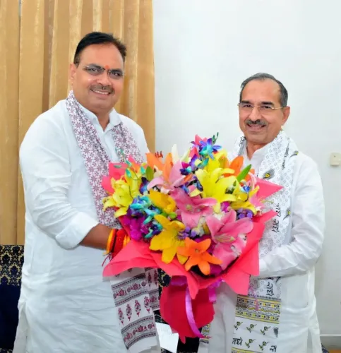 CM Bhajan Lal Wishes BJP Rajasthan Chief Madan Rathore on Birthday