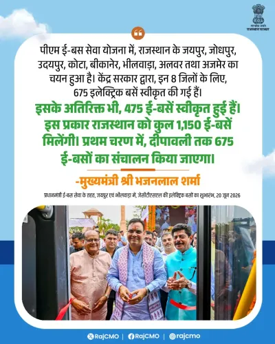 CM Bhajanlal: 8 Rajasthan Cities Selected for PM E-Bus Seva