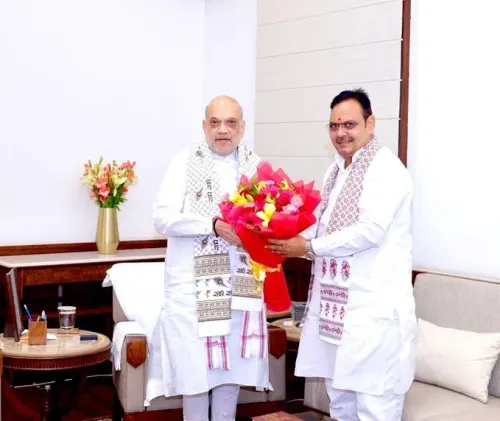 CM Bhajanlal meets Amit Shah, flags Yamuna pact and border security