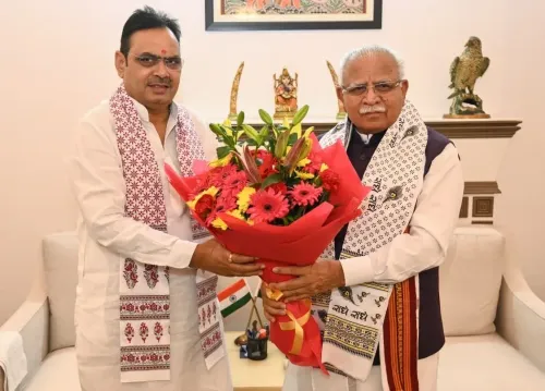 CM Bhajanlal meets Khattar on Rajasthan energy, urban plans
