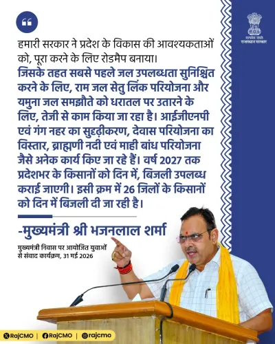 CM Bhajanlal Pushes Ram Jal Setu, Yamuna Water Deal