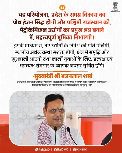 CM Bhajanlal: Rajasthan Project to Be Petrochemical Hub