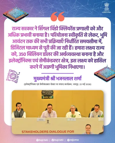 CM Bhajanlal Sets $350 Bn Target, Bets on Electronics