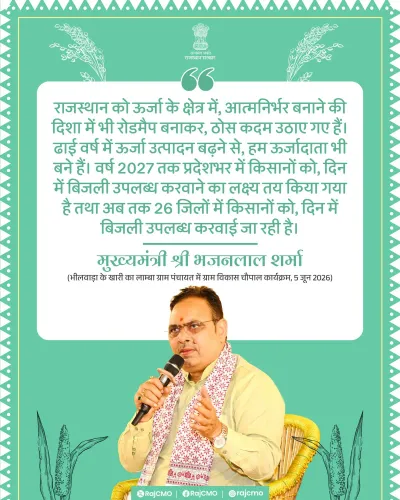 CM Bhajanlal Sharma Charts Roadmap for Rajasthan Energy Self-Reliance