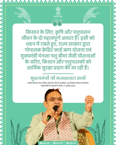 CM Bhajanlal Sharma Flags Agriculture, Animal Husbandry as Twin Pillars for Rajasthan Farmers