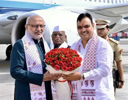 CM Bhajanlal Sharma Receives Vice President at Jaipur Airport