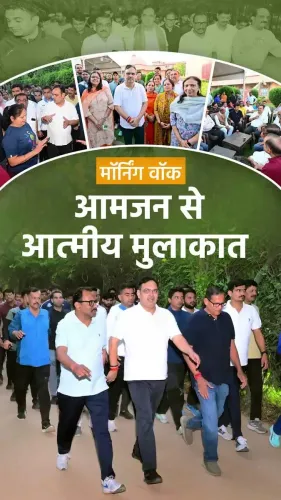 CM Bhajanlal Sharma walks with Jaipur citizens at Central Park