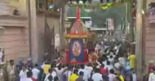 CM Bhupendra Patel at 149th Rath Yatra Pahinad Vidhi in Ahmedabad
