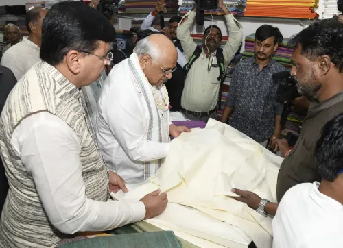 CM Bhupendra Patel buys khadi at Gandhinagar on Gandhi Jayanti