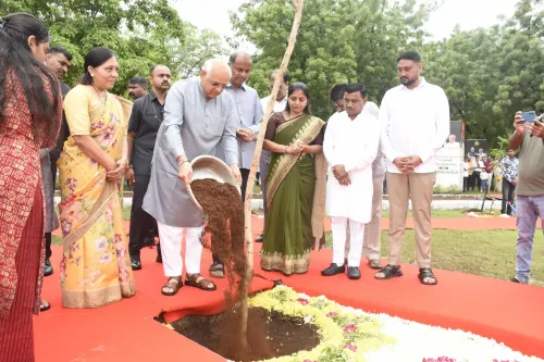 CM Bhupendra Patel Plants Trees on Gandhinagar's 62nd Foundation Day
