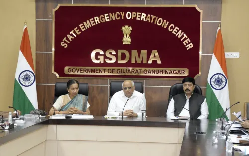CM Bhupendra Patel Reviews Flood Situation at Gujarat SEOC