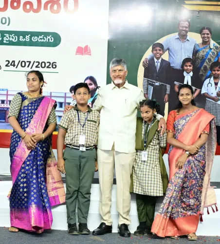 CM Chandrababu Attends Mega PTM at Rampachodavaram School