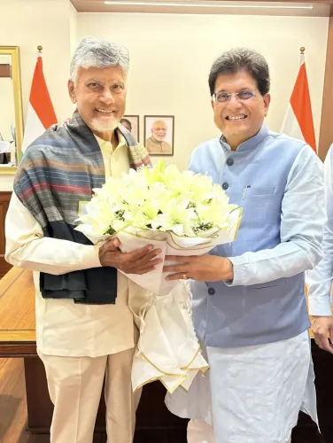 CM Chandrababu Naidu meets Piyush Goyal in Delhi on AP industries