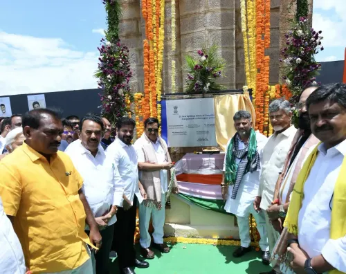 CM Chandrababu, Three CMs Inaugurate Tungabhadra Dam Spillway Gates