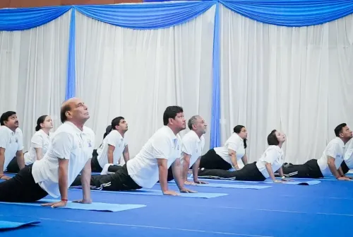 CM Conrad Sangma joins Rajnath Singh at Yoga Day event in Shillong