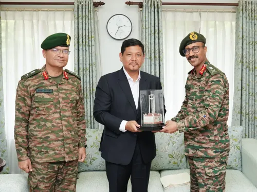 CM Conrad Sangma Meets Eastern Command Chief Lt Gen Bhuvana Krishnan