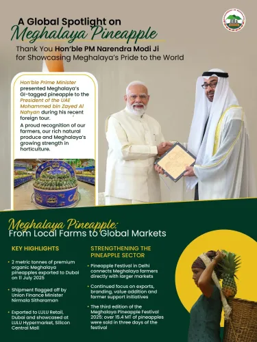 CM Conrad Sangma Thanks PM Modi for Gifting Meghalaya Pineapples to UAE President