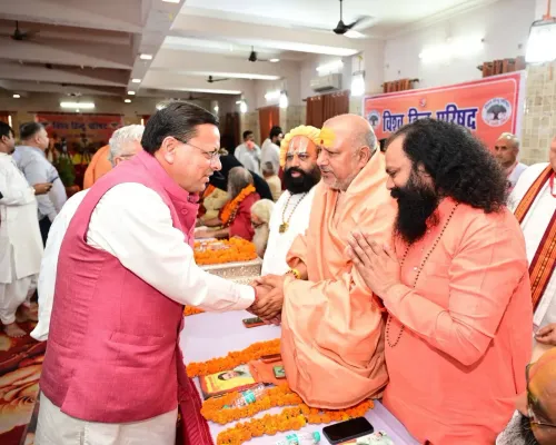 CM Dhami Addresses VHP Central Guidance Board Meet in Haridwar