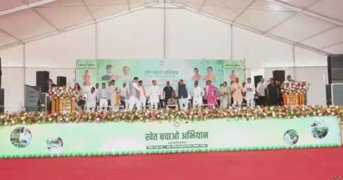CM Dhami at Khet Bachao Abhiyan event in Almora