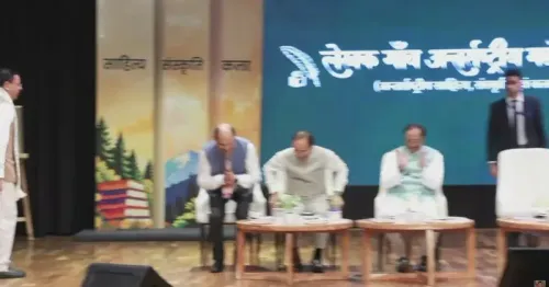 CM Dhami at Lekhak Gaon Intl Festival closing in Dehradun