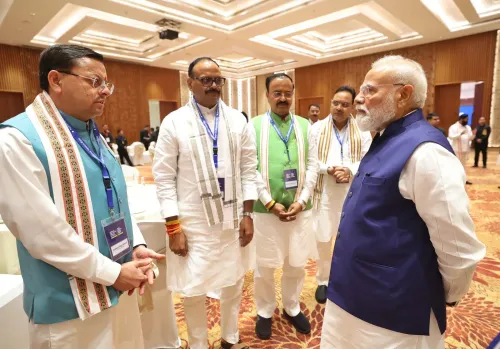 CM Dhami attends NDA Conclave, congratulates PM Modi