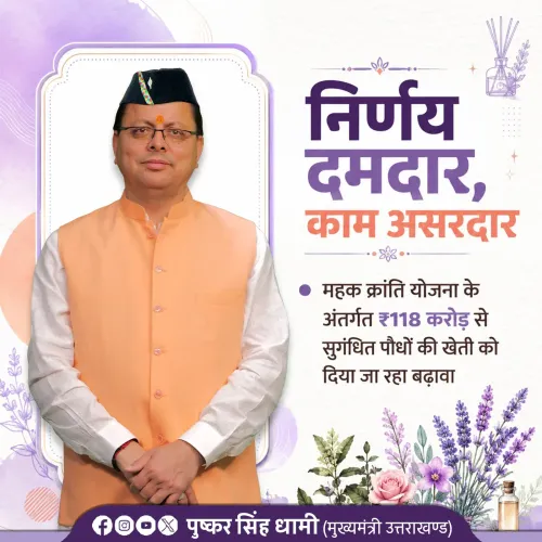 CM Dhami Backs Aromatic Farming with ₹118 Cr Mahak Kranti Push
