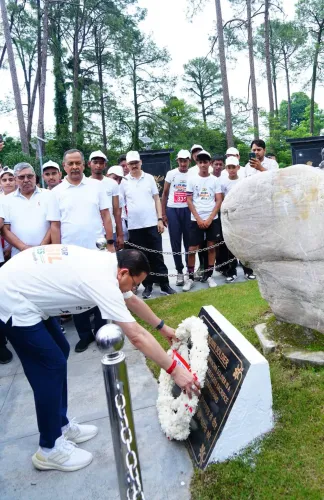 CM Dhami Flags Off Kargil Marathon, Pays Tribute at Dehradun Memorial