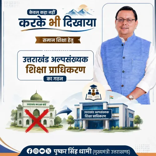 CM Dhami forms Uttarakhand Minority Education Authority