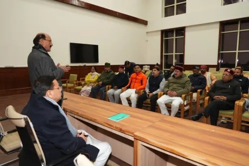 CM Dhami holds BJP legislature meet at Gairsain ahead of assembly session