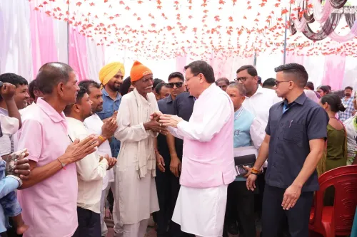 CM Dhami Holds Jan Samvad, Seeks Welfare Scheme Feedback