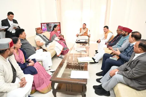 CM Dhami holds legislator meet at Gairsain camp office