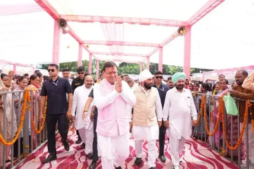 CM Dhami Holds Outreach Camp in Khatima, Reviews Welfare Schemes