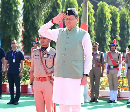 CM Dhami Honours Police Martyrs on Smriti Divas in Dehradun