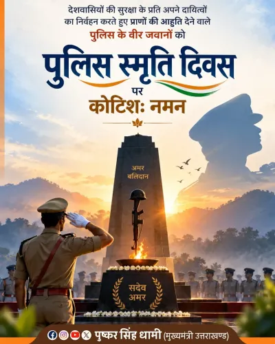 CM Dhami honours police martyrs on Smriti Divas, vows modernisation