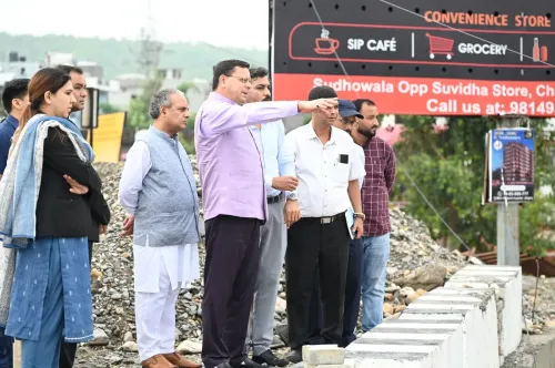 CM Dhami inspects Premnagar bridge road rebuilt in 12 hours