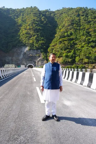 CM Dhami inspects Rudraprayag bypass bridge and tunnel