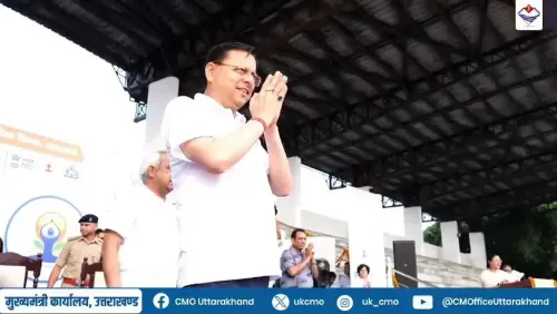 CM Dhami joins 'Run for Yoga' ahead of 12th Yoga Day