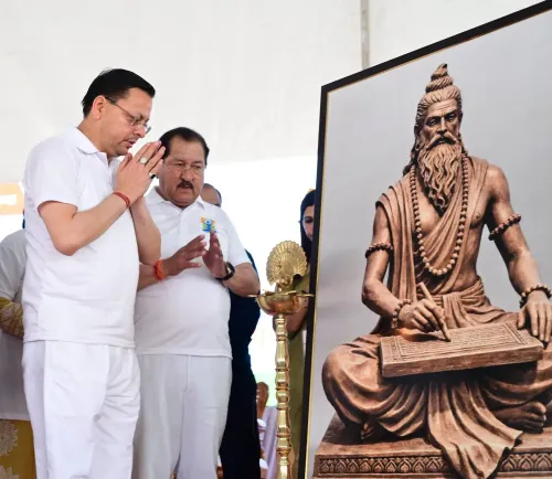 CM Dhami Joins Yoga Day Event With SSB Troops in Banbasa