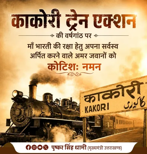 CM Dhami Pays Tribute on Kakori Train Action Anniversary