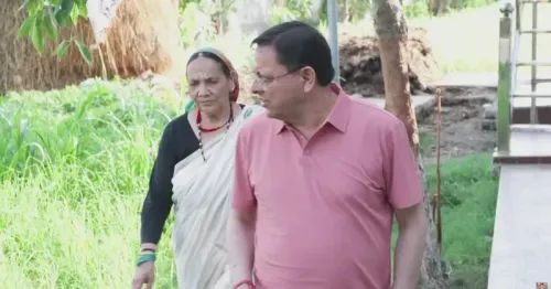 CM Dhami Ploughs Fields at Khatima Nagla Tarai Home