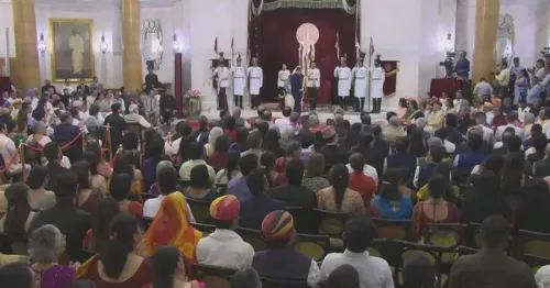 CM Dhami Shares Live Feed of PM Modi at Rashtrapati Bhavan Civilian Honours Ceremony